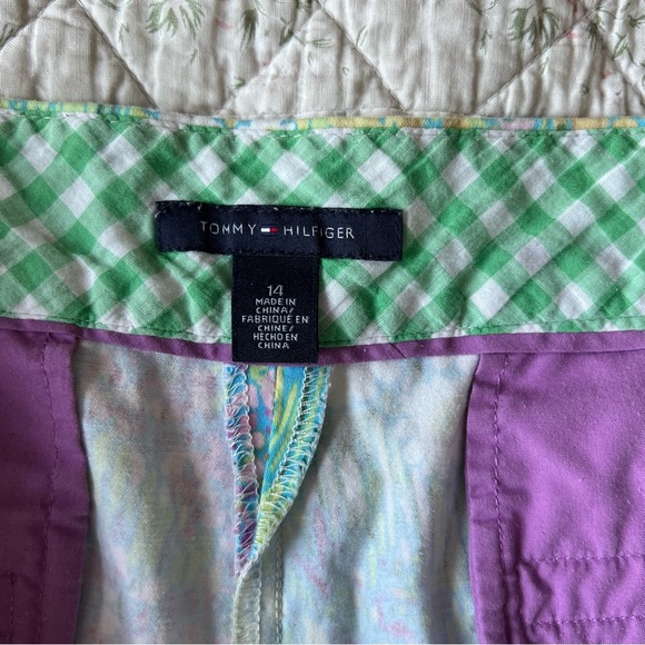Tommy Hilfiger Floral Print Short Size 14 Cotton Blend Mid Rise Pockets - Picture 7 of 10